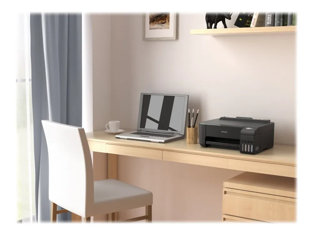 Epson EcoTank ET-1810 - Printer - farve - blækprinter - kan genopfyldes - A4 - 5760 x 1440 dpi - op til 10 spm (mono) / op til 5 spm (farve) - kapacitet: 100 ark - USB, Wi-Fi - sort