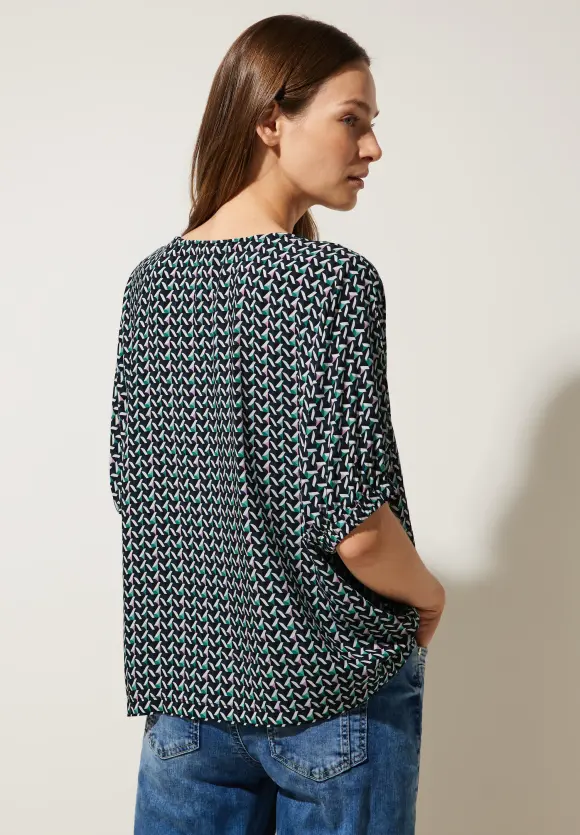 Bluse mit Minimalmuster - meta lilac