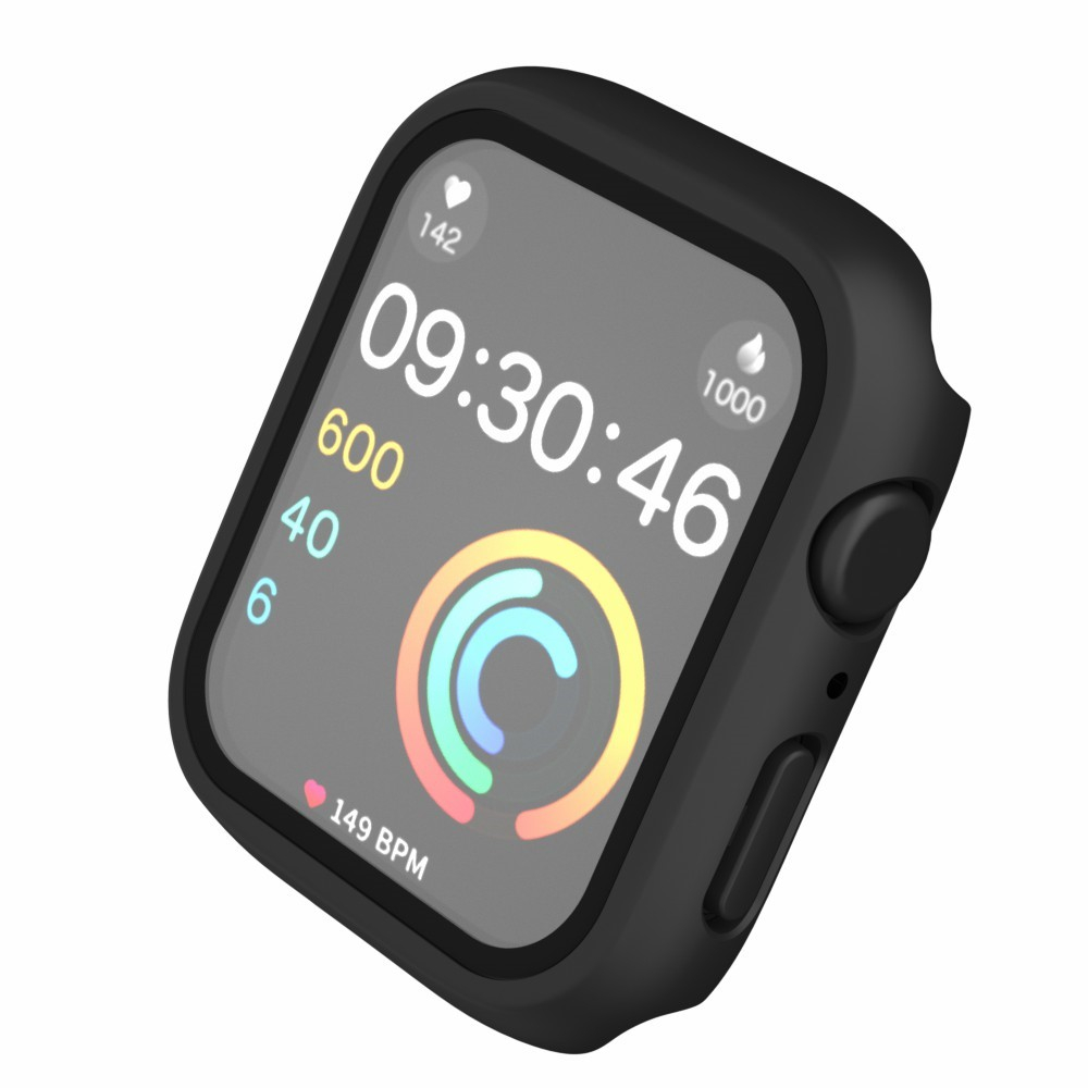 Apple Watch (45 mm) Hardcase Bumper   Display Schutzglas (IP68) - Schwarz