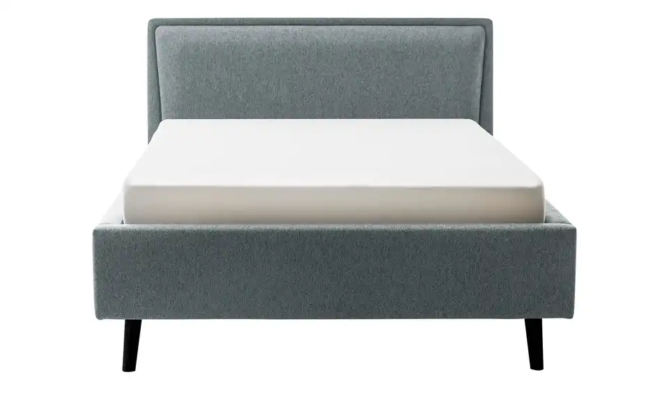 Polsterbett Blau 140 cm ohne Bettkasten Schwarz
