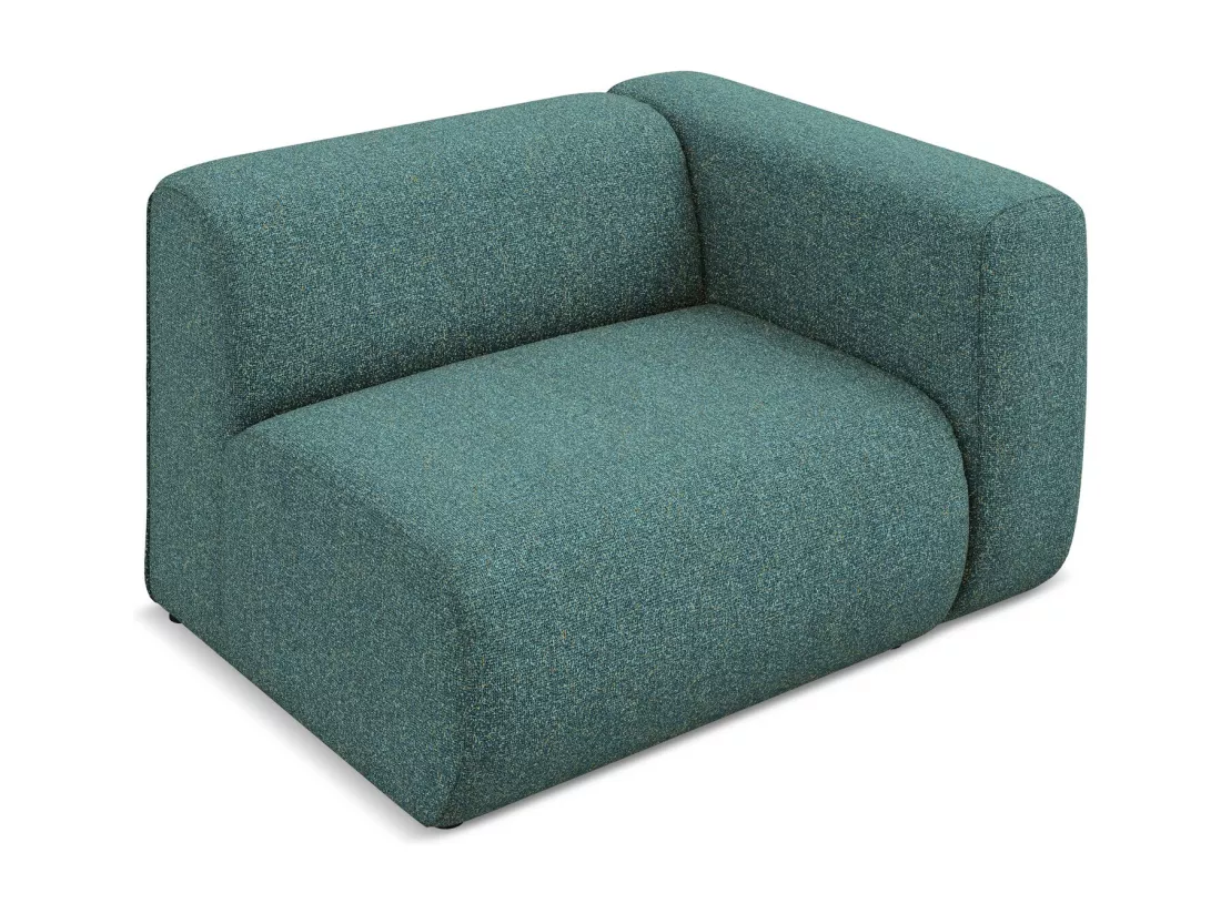 Module avec accoudoirs droit en tissu texturé - marin - EKAHI