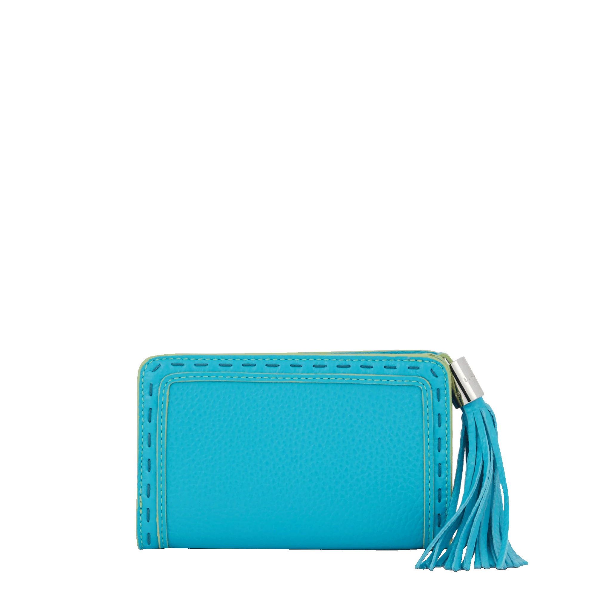 Portefeuille rectangulaire compact zippé Premier Flirt de Lancel-Bleu ocean