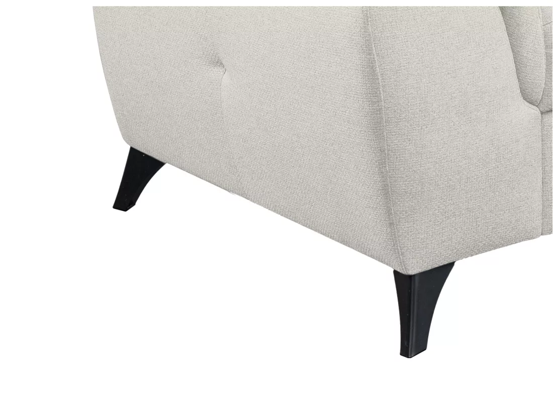 Canapé d'angle convertible droit en tissu beige BORTIGALI