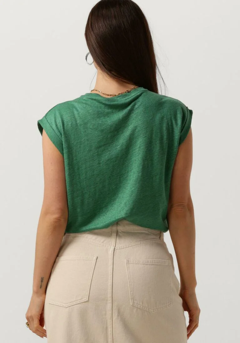 BY-BAR groene by-bar top thelma linen top