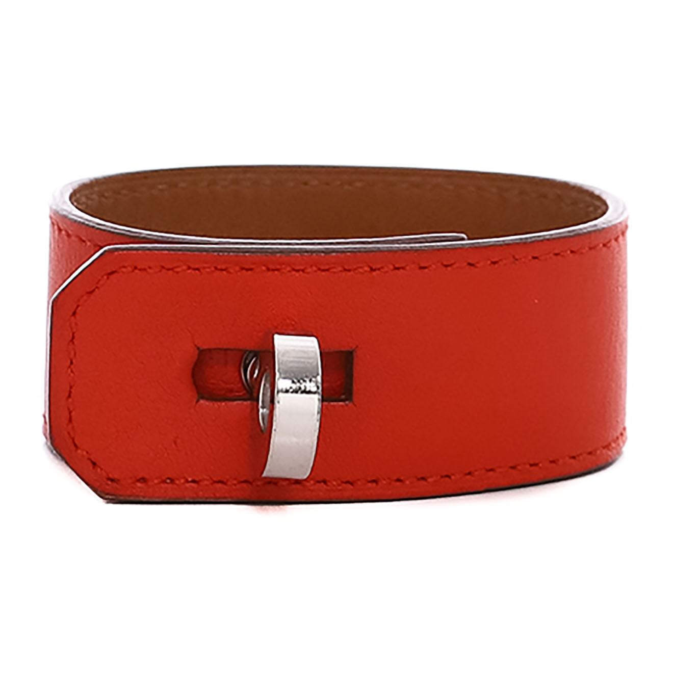 Hermès Bracelet HipHop en Cuir corail - Très bon état
