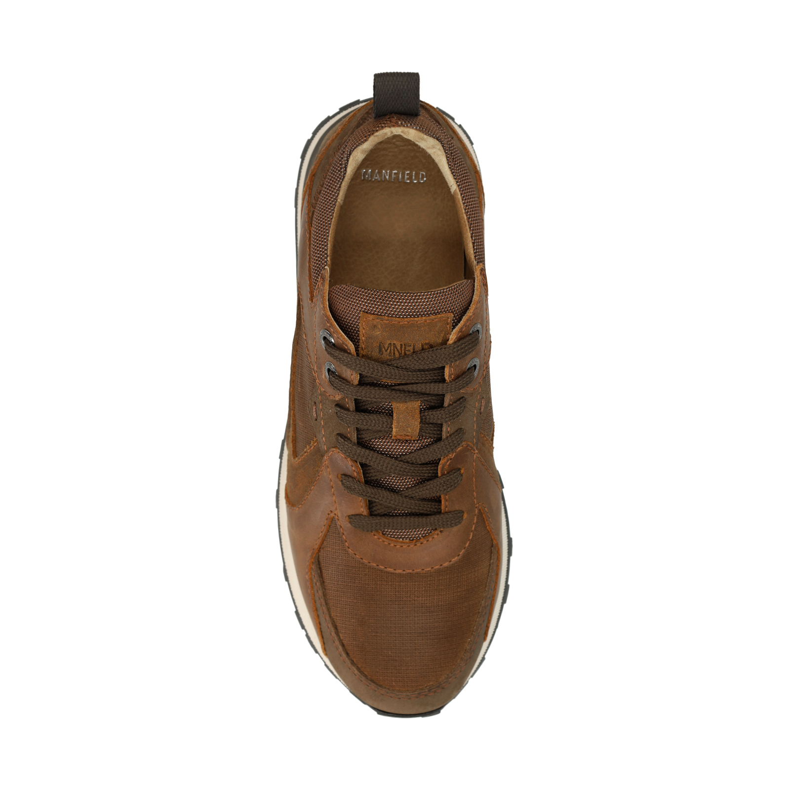 Cognac leren sneakers