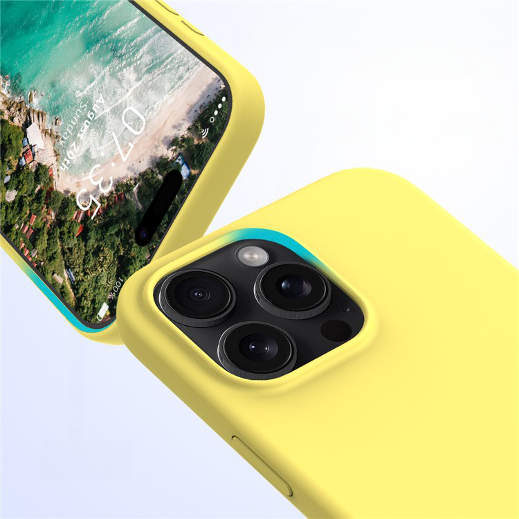 iPhone 16 Pro Silikon Case Hülle - Gelb