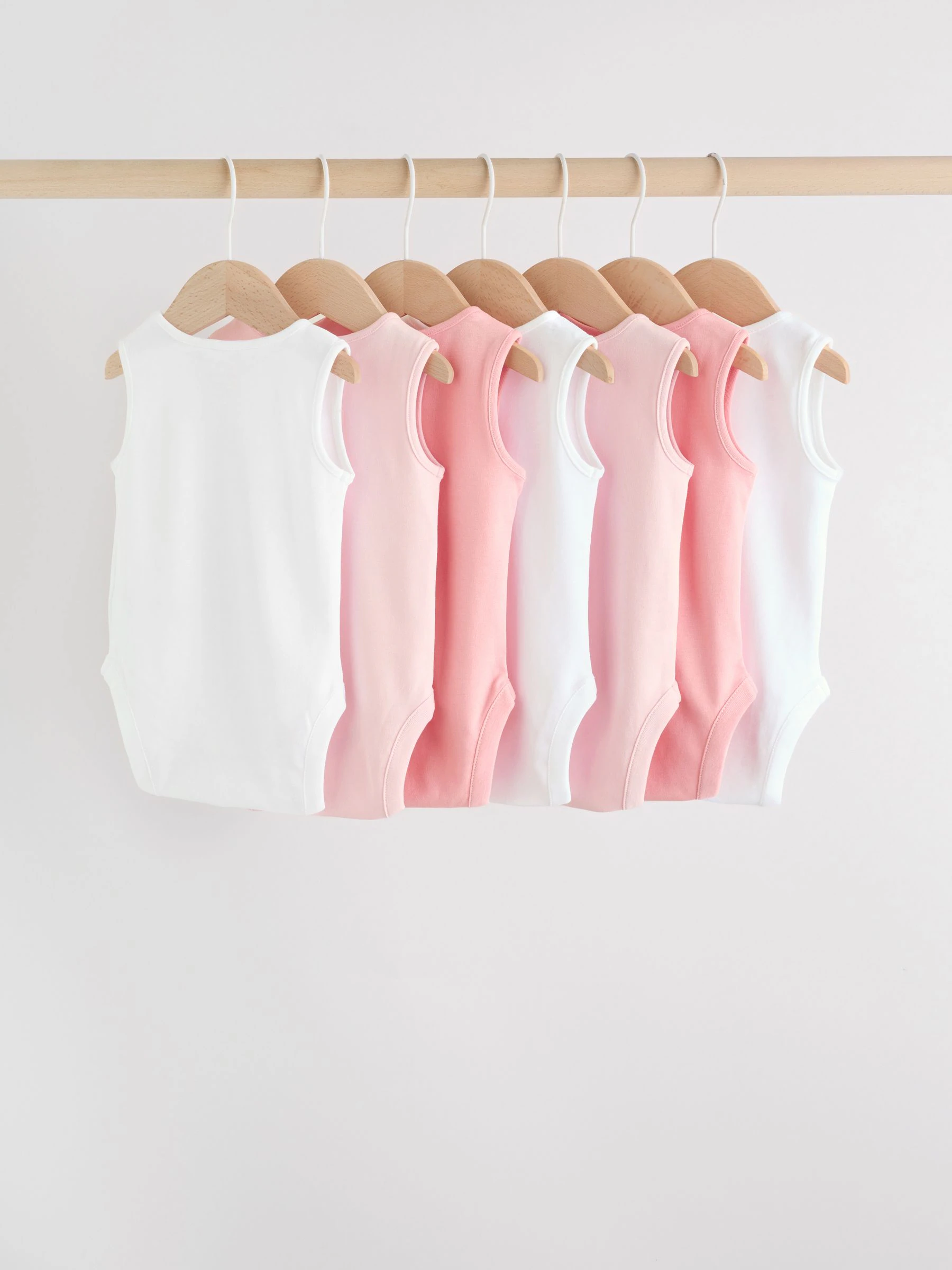 Roze/wit - Essentieel Vest Baby Bodysuits