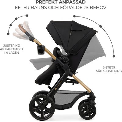 Kinderkraft MOOV 2 3-in-1 Kombivogn, Pure Black