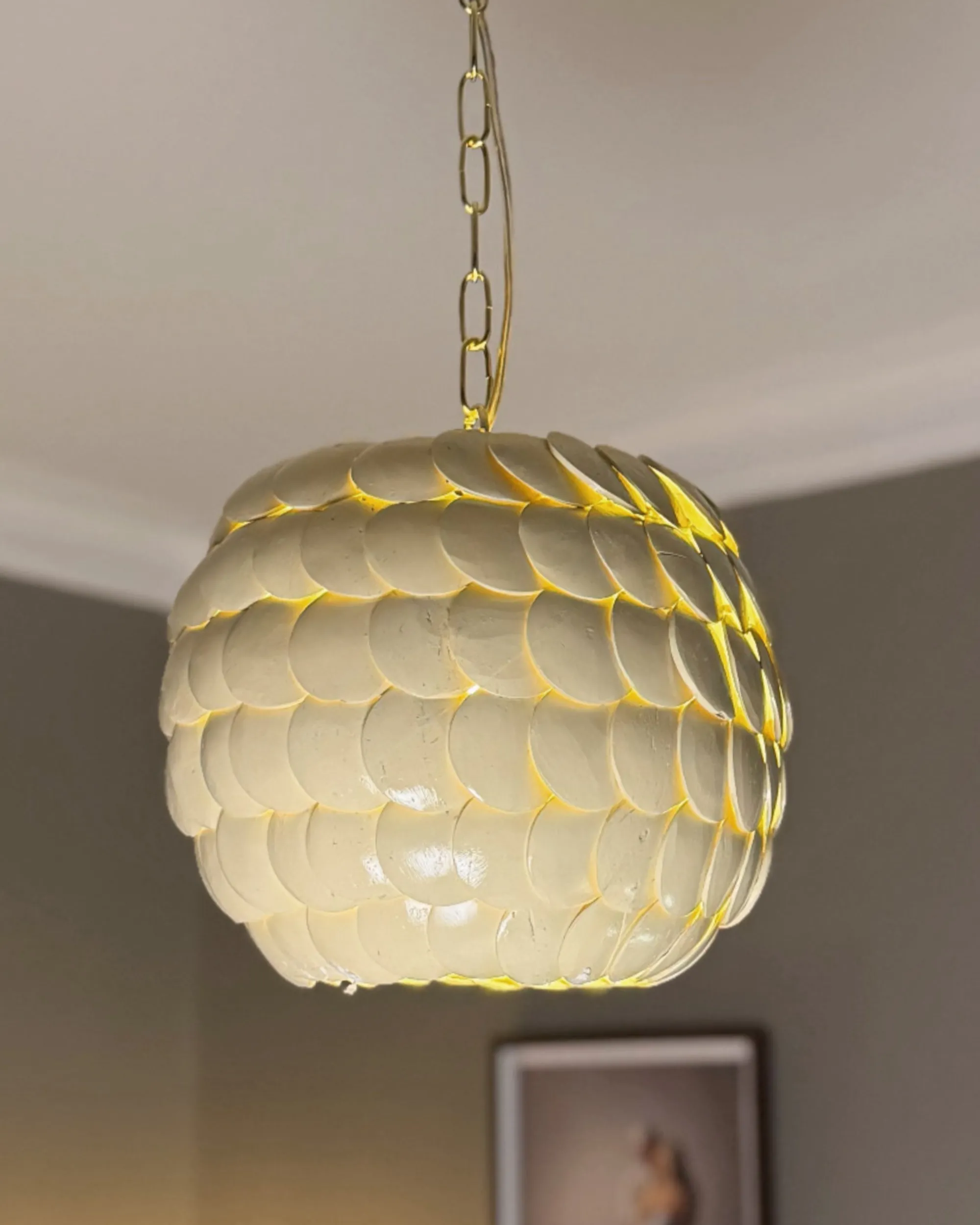 Hanglamp MASKELIYA Kokosnootschaal Beige