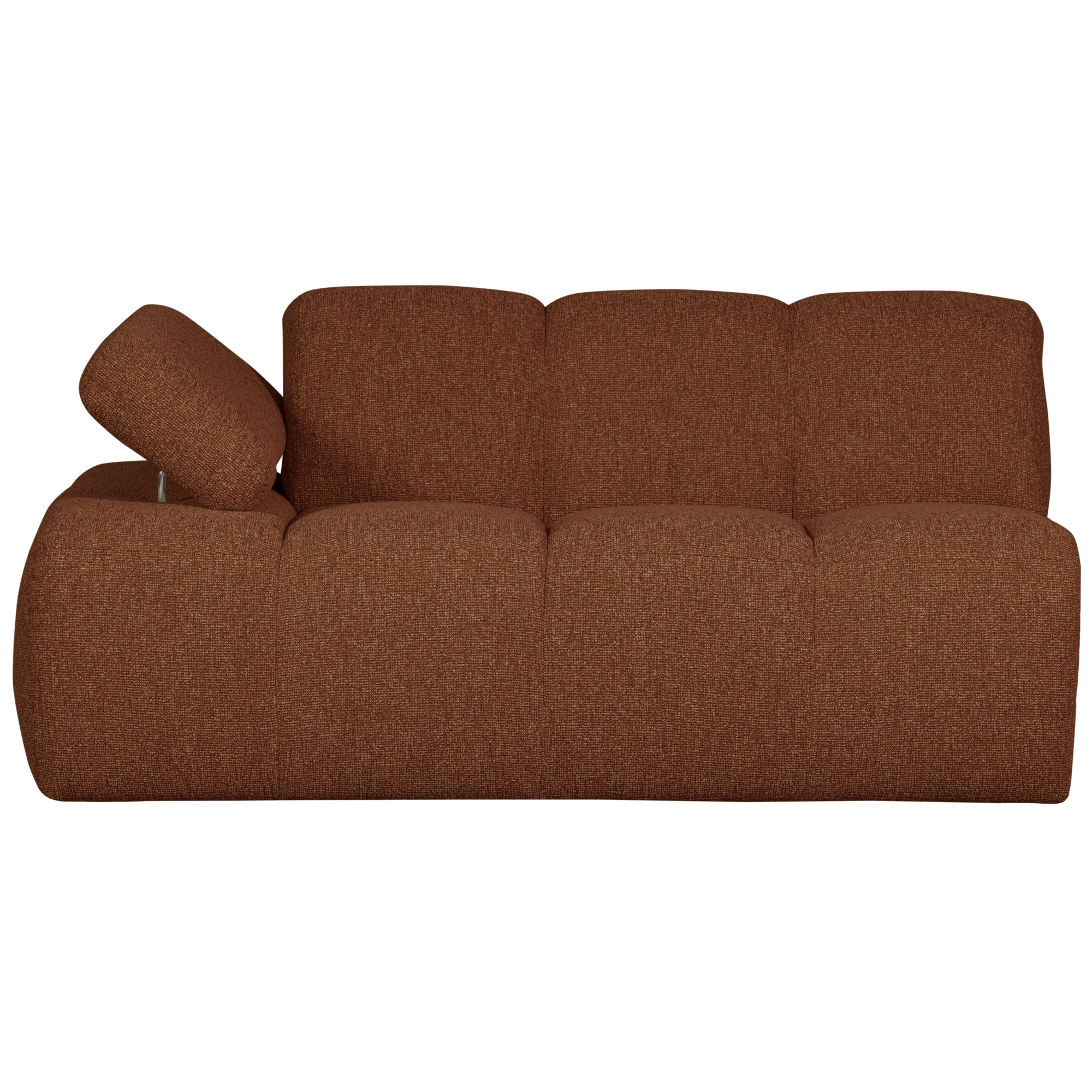 1,5-zits Bank Mojo Mojo 1,5-zits met Arm Links - Bouclé - Roestbruin Melange