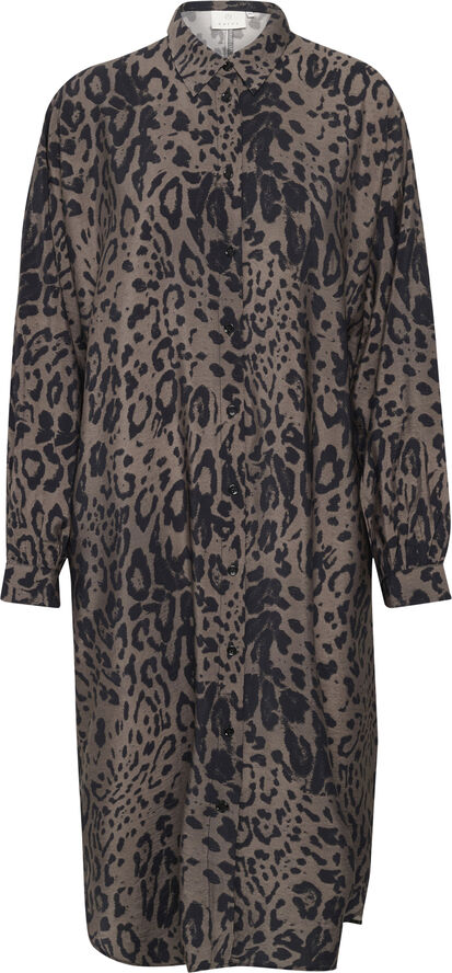 Kaffe KAjemma Shirt Dress Major brown/black leopard