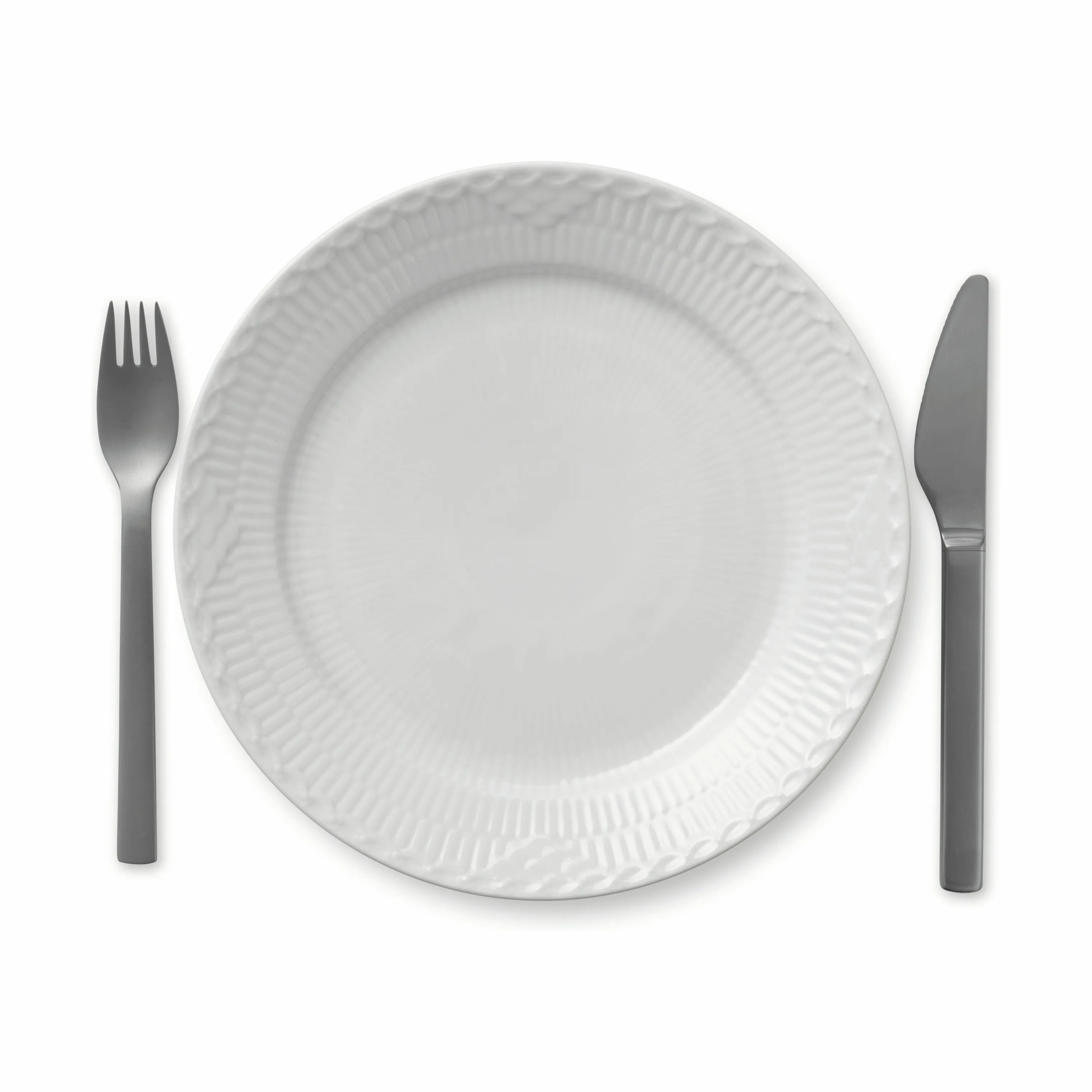 Royal Copenhagen Hvid Halvblonde Middagstallerken