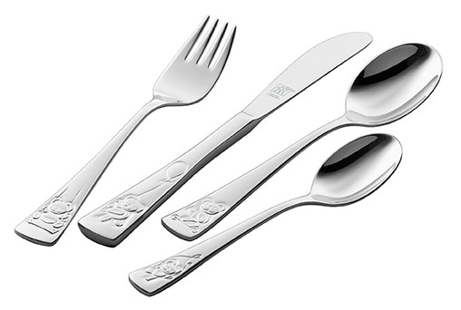 ZWILLING Kinderbesteck-Set TEDDY 4-teilig Edelstahl