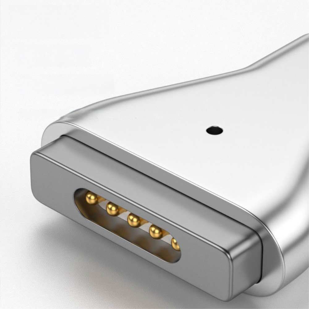 (5A/20V) MagSafe 2 auf USB C Lade Adapter mit Lichtindikator für MacBook Pro / Air - Silber