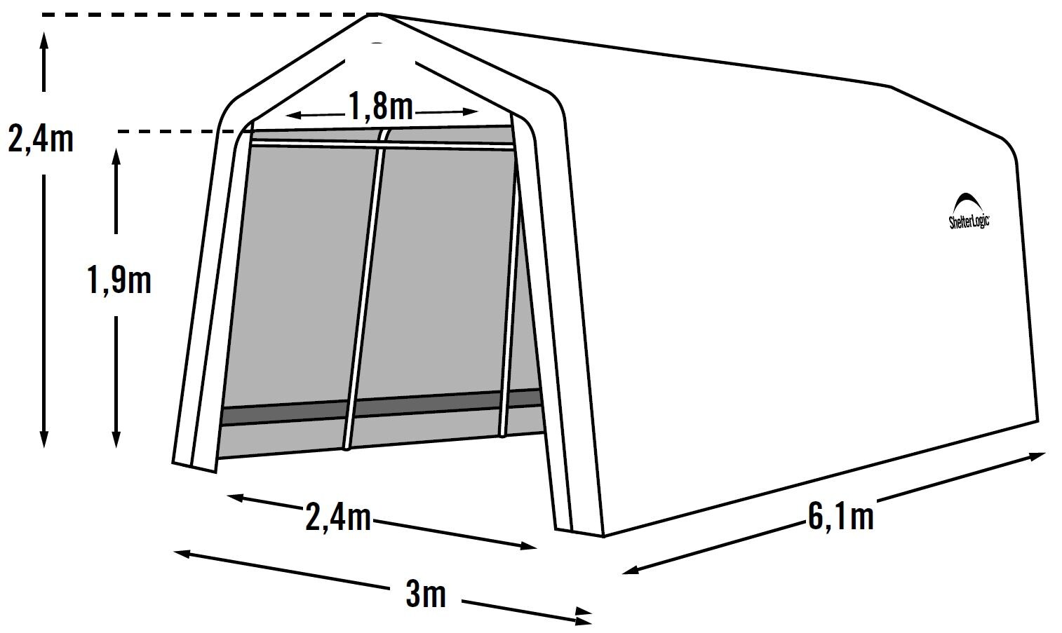 ShelterLogic® Garage-in-a-box, 18,3m²