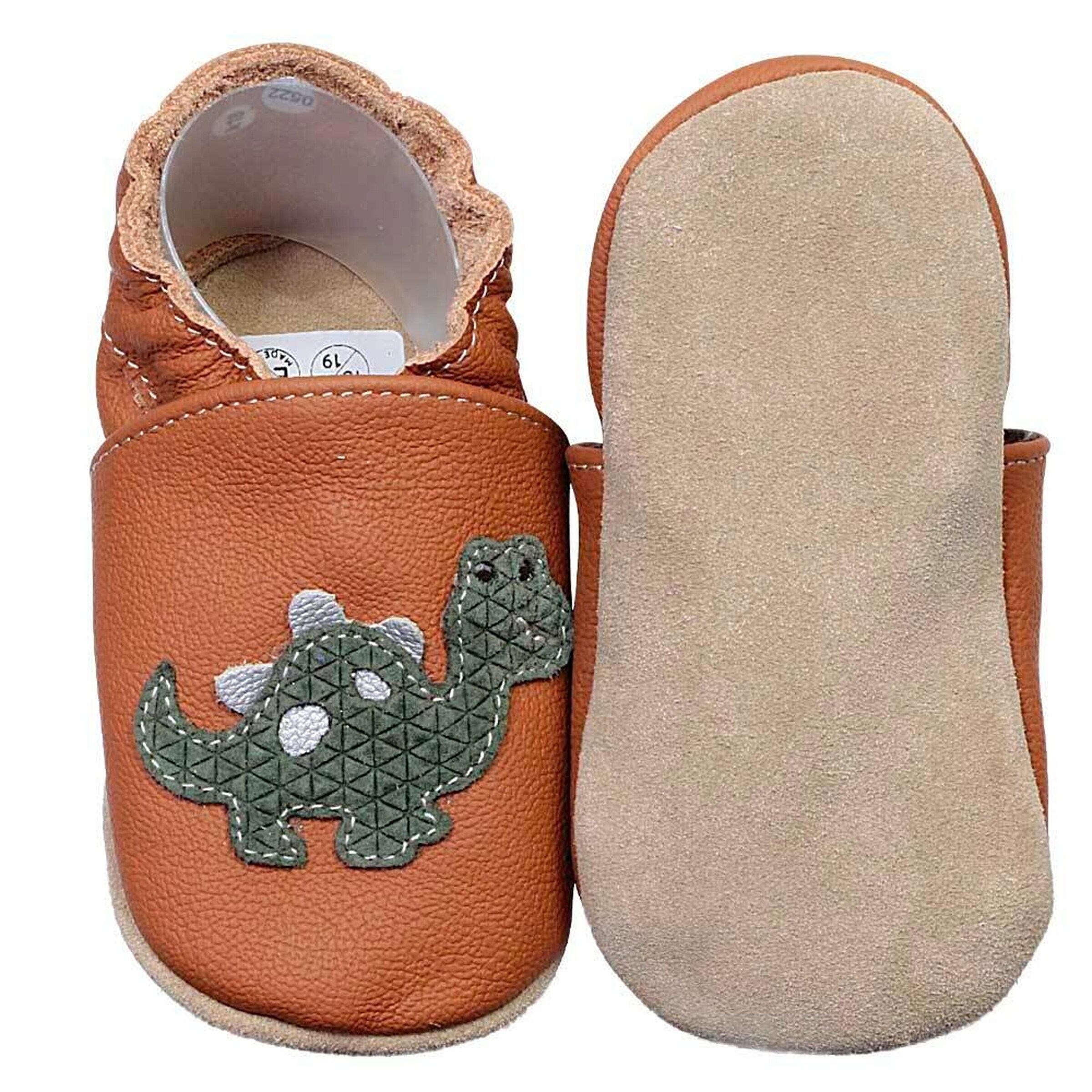 HOBEA-Germany Krabbelschuhe Dino braun