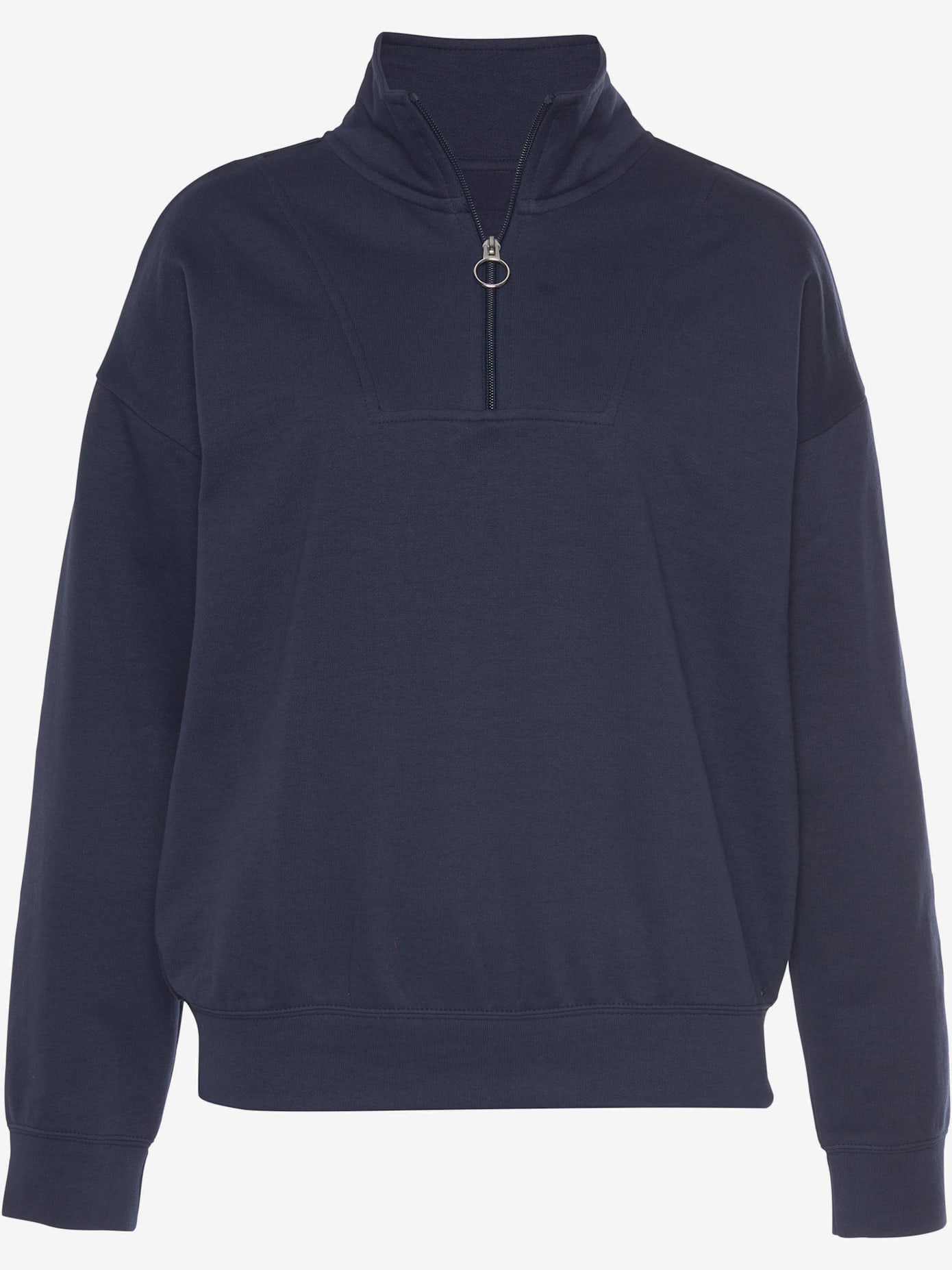Sweat-shirt pull camionneur avec glissière et col haut