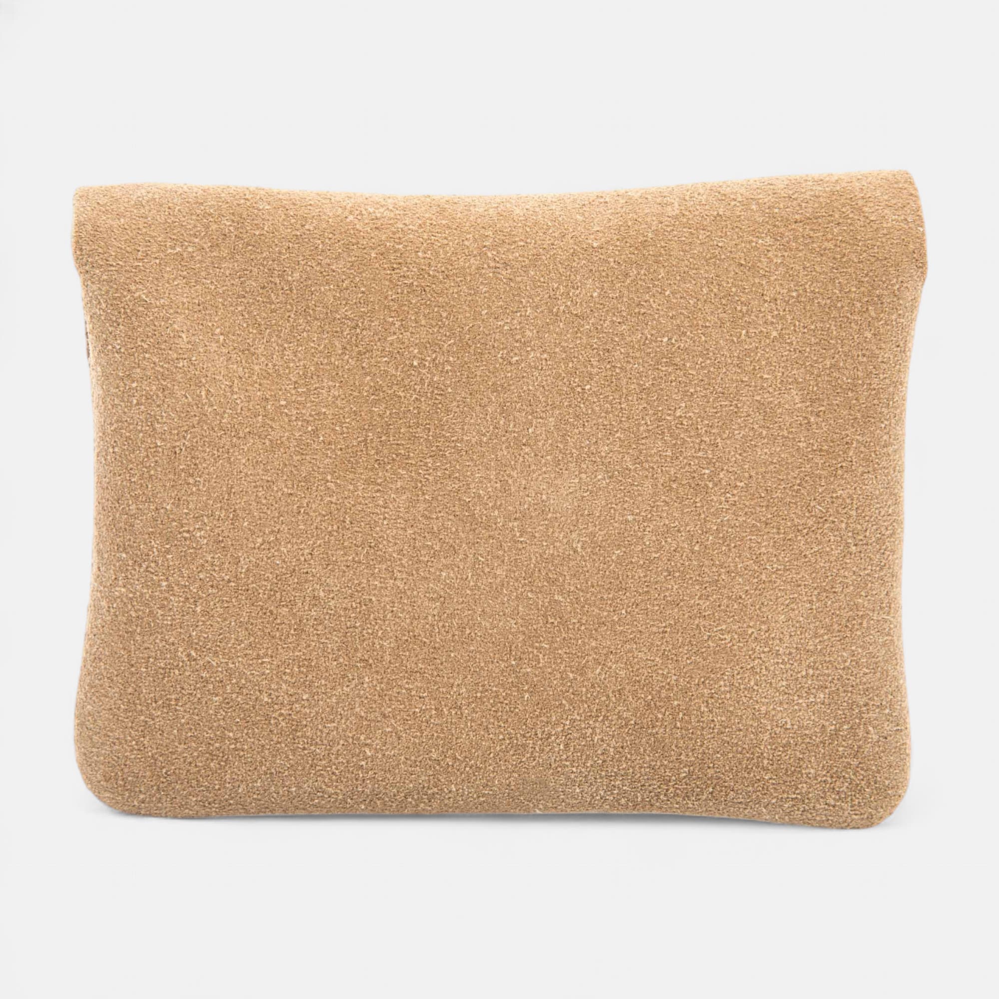 Petite maroquinerie en cuir beige