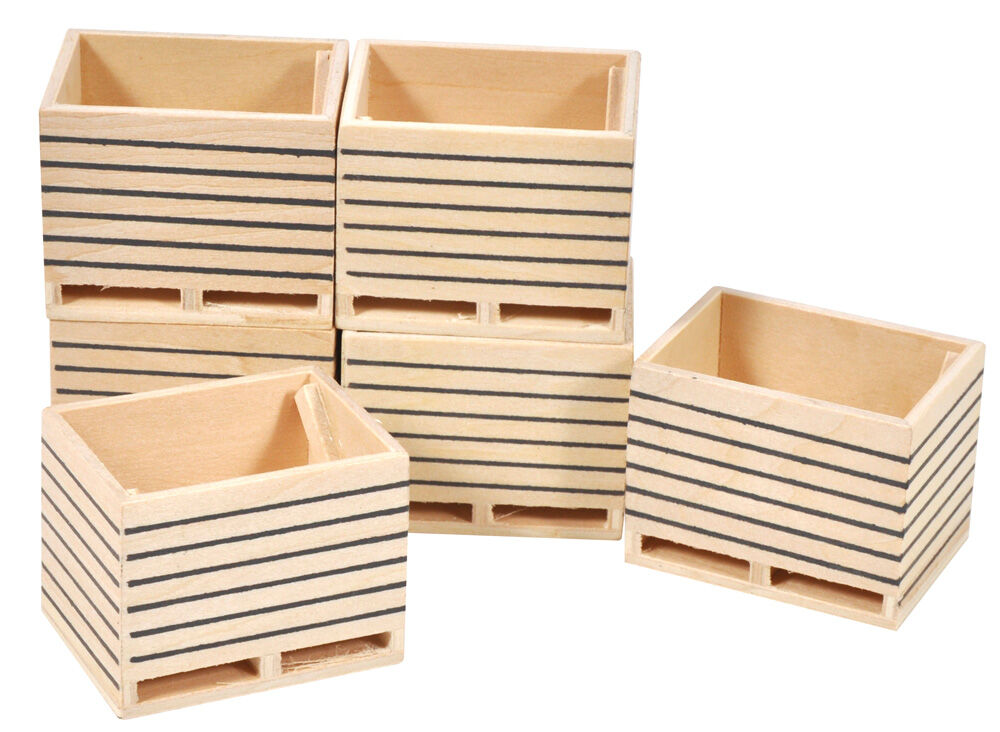Kids Globe Houten aardappelkist (6x) 1:32 - Accessoires