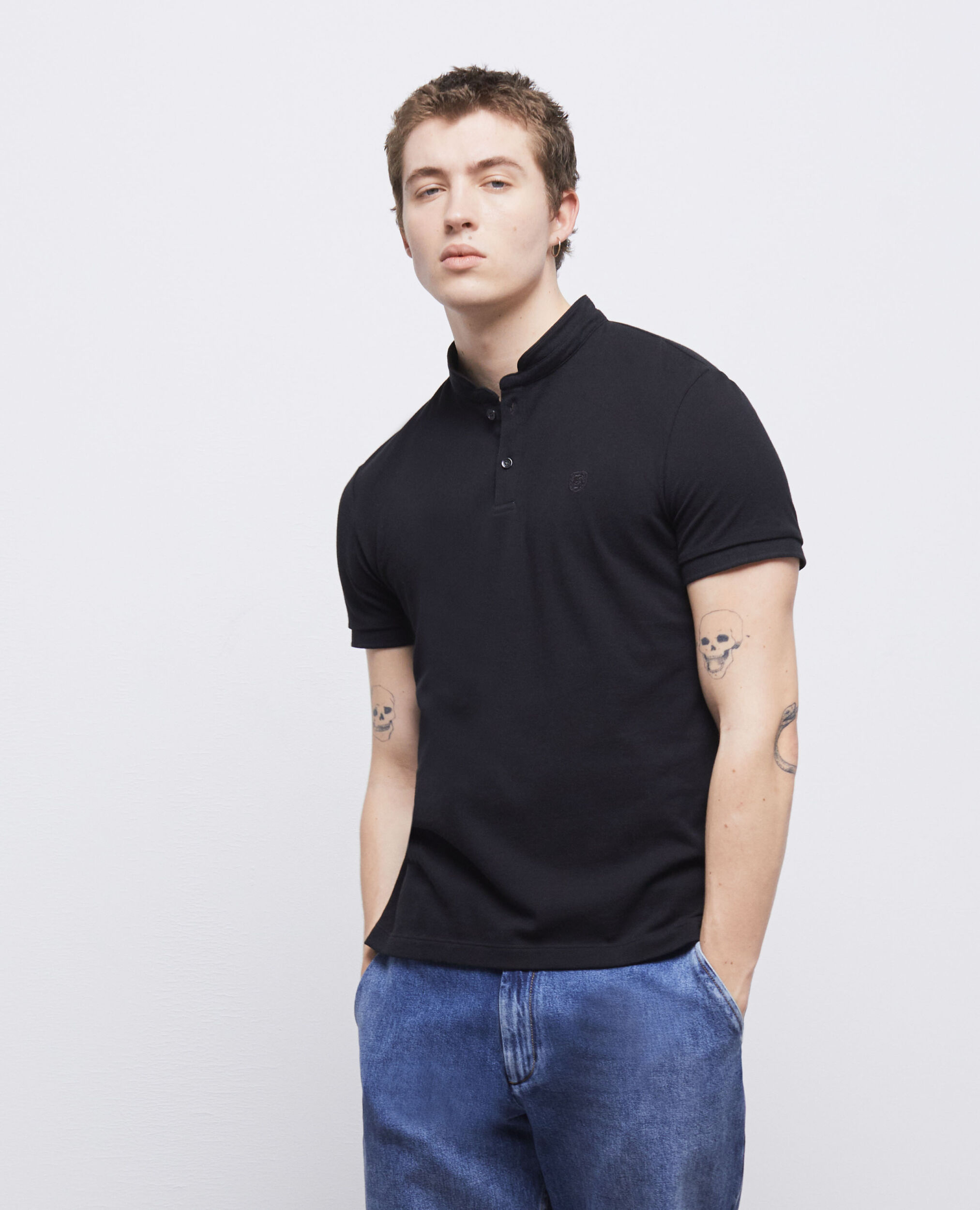 Polo col officier noir
