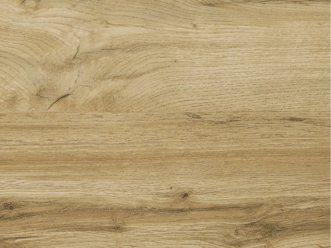 Table extensible et relevable 2 en 1 - MDF et acier - Naturel et noir - MORIALA