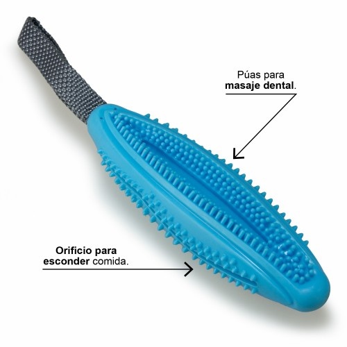 Escova de dentes com cabo, azul claro