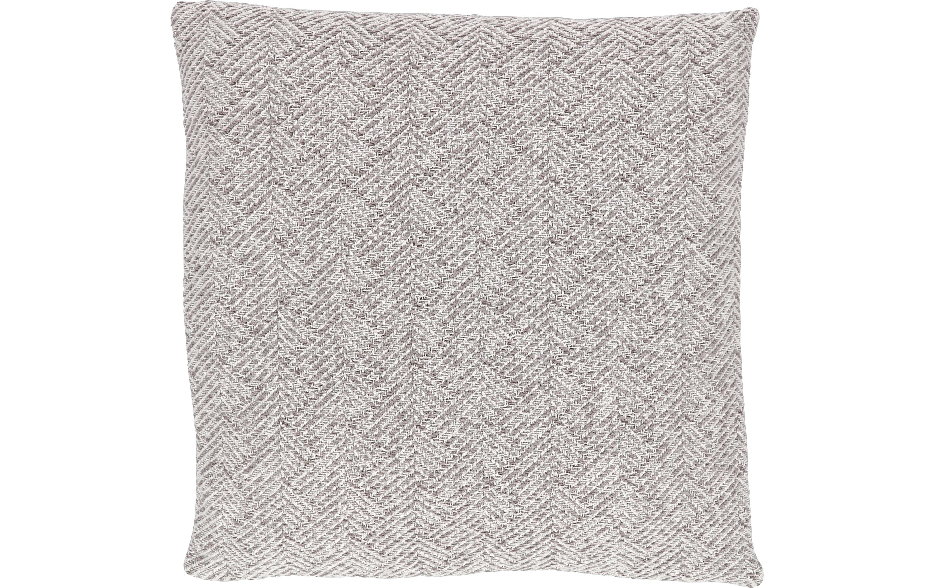 Kissen Mykonos 45 x 45 cm, TaupeAtmungsaktives Kissen in Fischgradoptik aus reiner Baumwolle