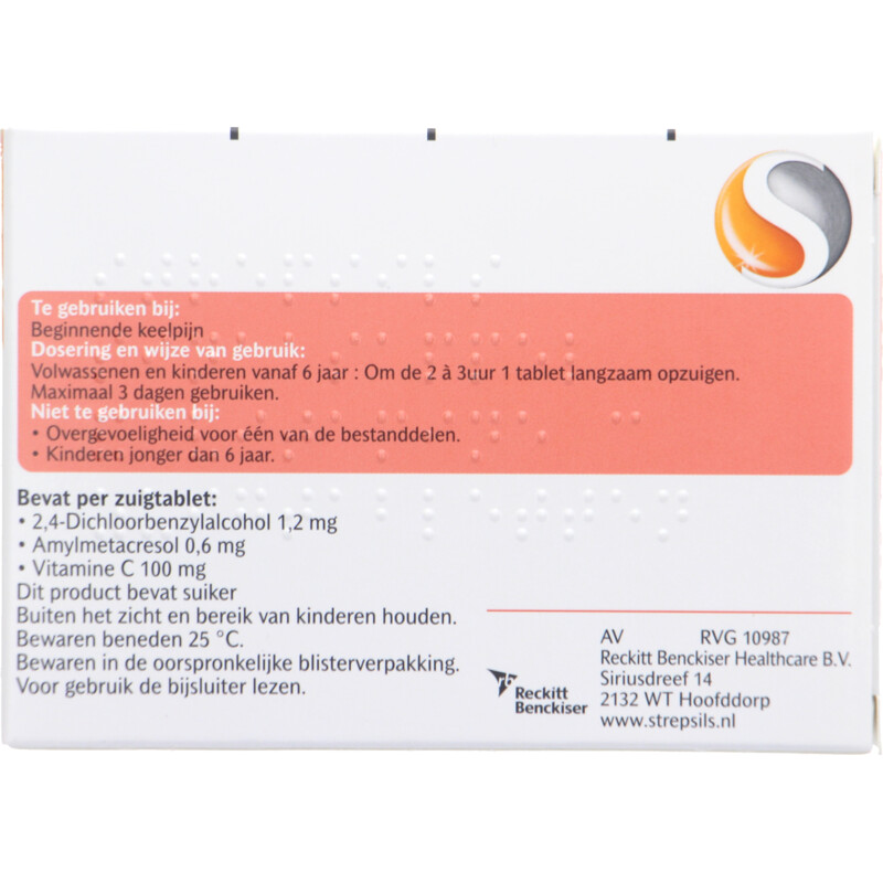 Strepsils Sinaasappel & vitamine C