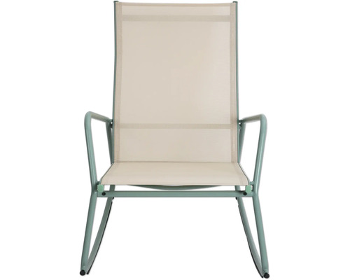Brody tuinschommelstoel, 68 x 91 x 97 cm, staal, groen/beige