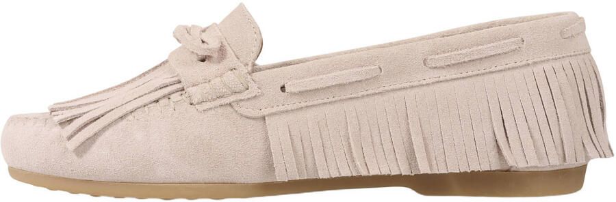 DWRS Parral suède leren mocassins lichtroze