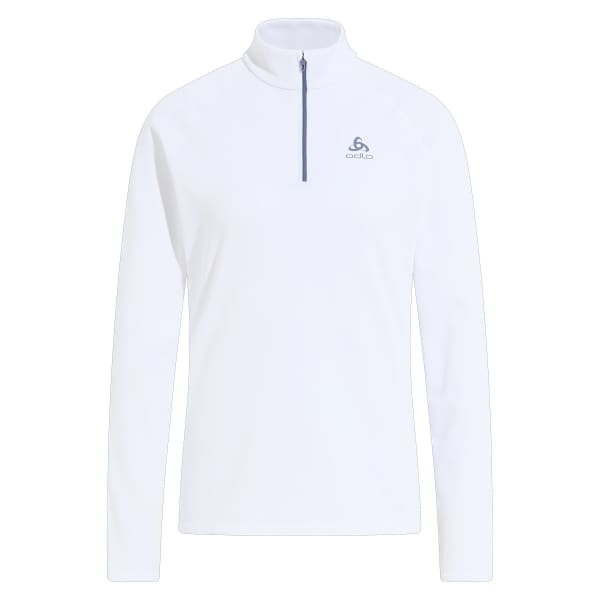 Sweat polaire ODLO MID LAYER 1/2 ZIP BESSO W WHITE/FOLKSTONE GRAY