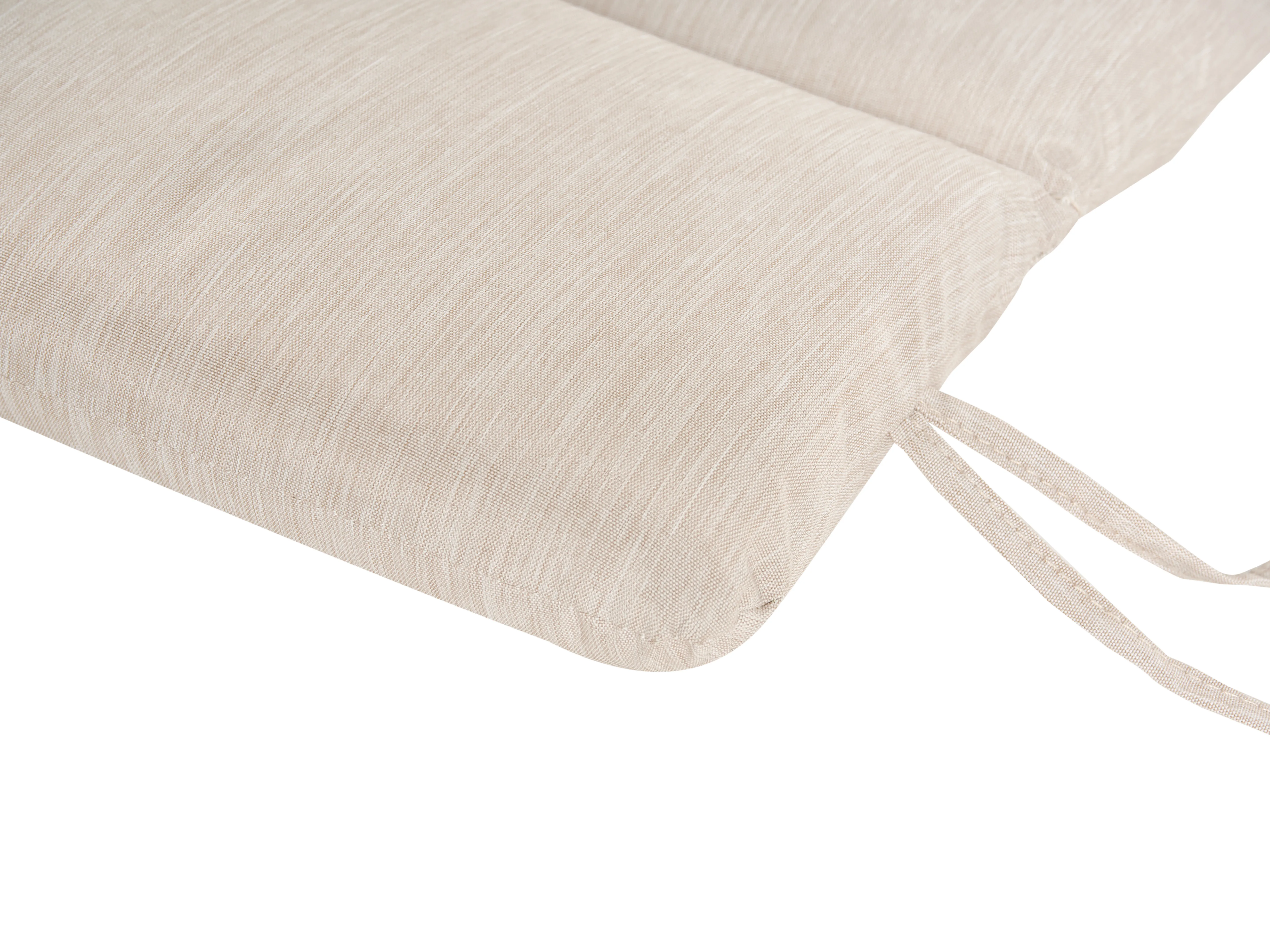 Ligstoel met kussen BRESCIA PREMIUM Acaciahout Lichtbeige