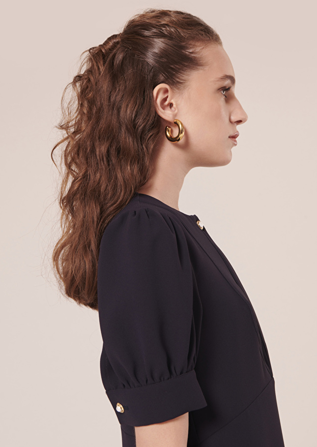 Robe Roucoulebleu nuit en crêpe