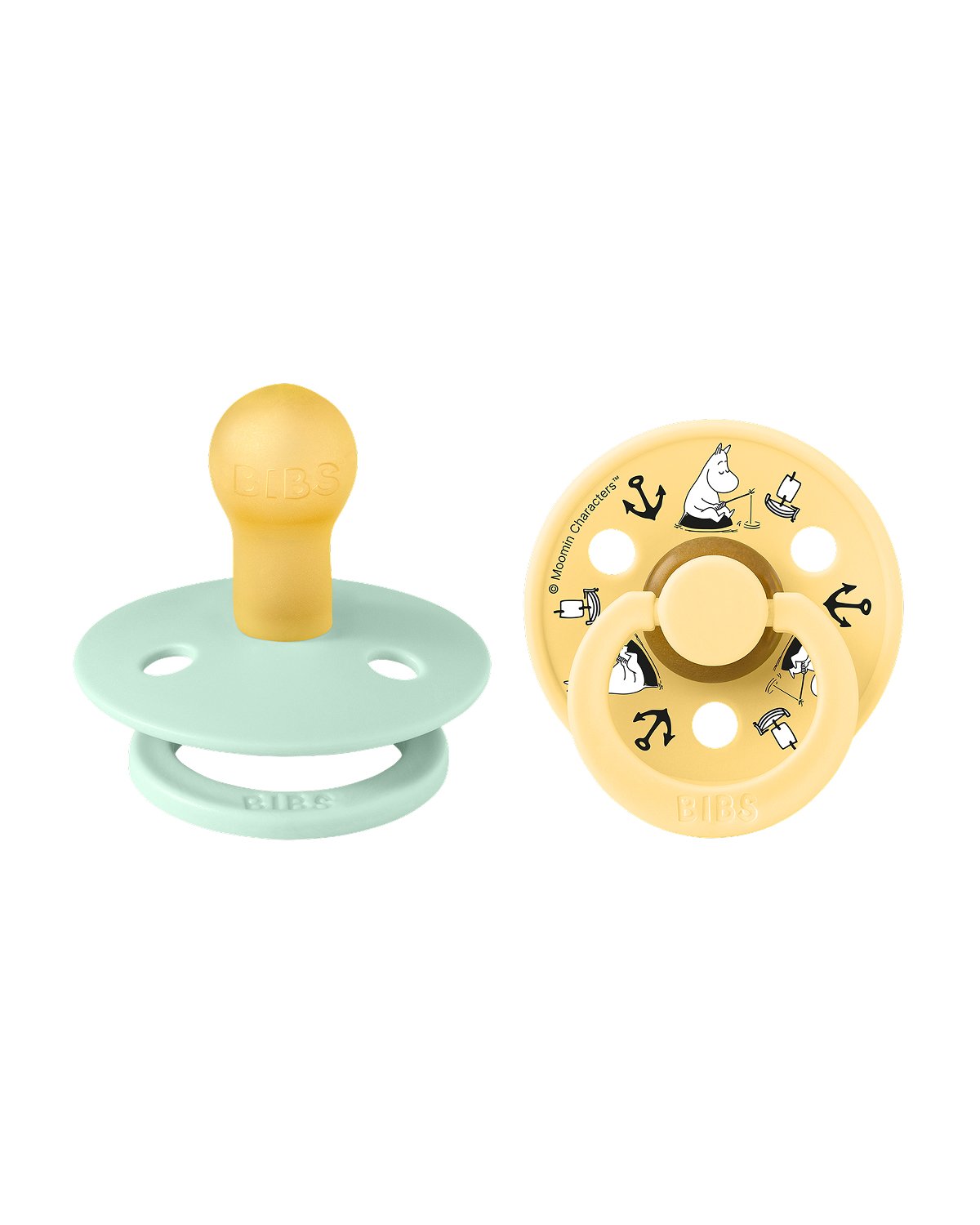 BIBS x Moomin Smokk 2pk – Rund, Naturgummi