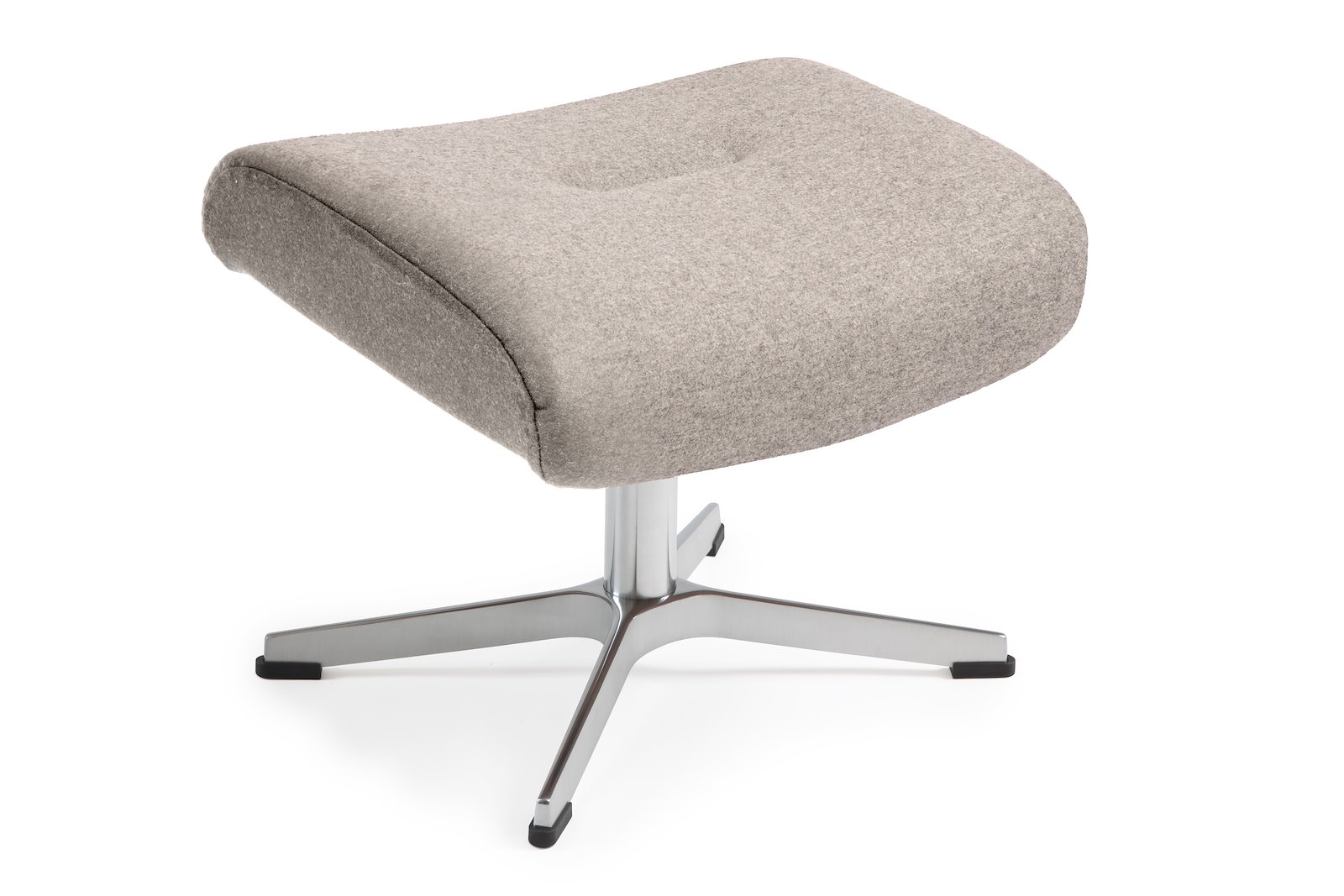 Air krakk I tekstil Sheford 1383-72 Light Grey, høy standard svingfot alu. Skrog helkledd