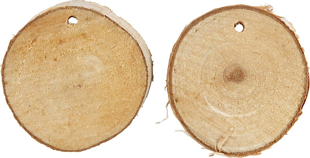 Træskiver Med Hul - Ø 35-45 MM - Hulstr. 4 MM - Tykkelse 7 MM - 500 G