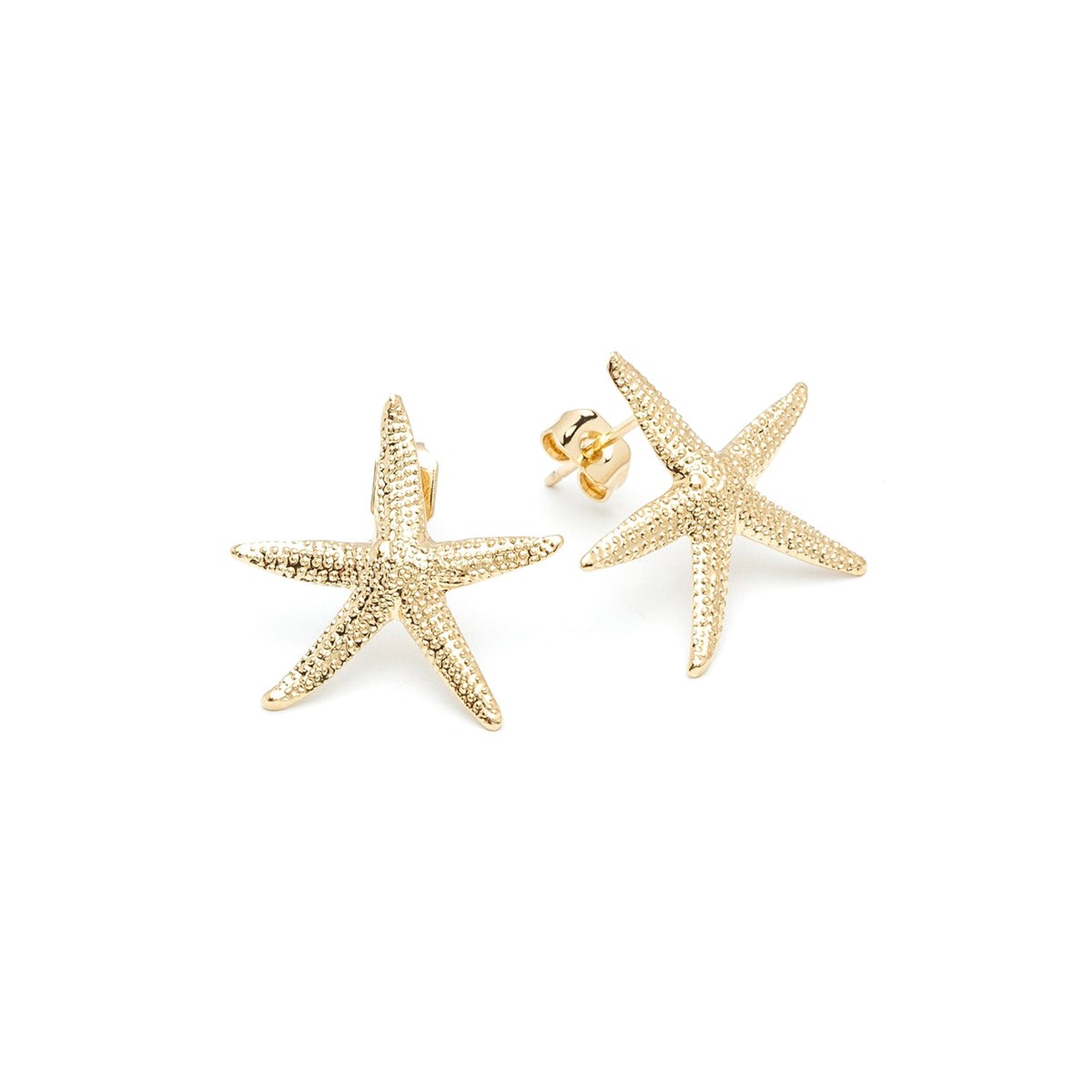 boucles d'oreilles puces étoiles  doré à l'or fin - CLÉIA