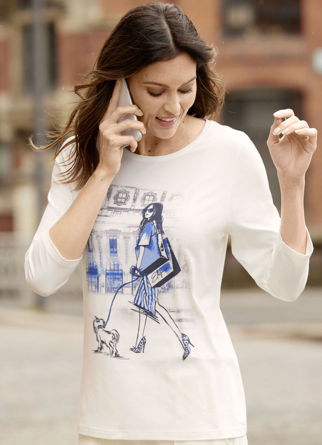 Shirt mit Strasszier