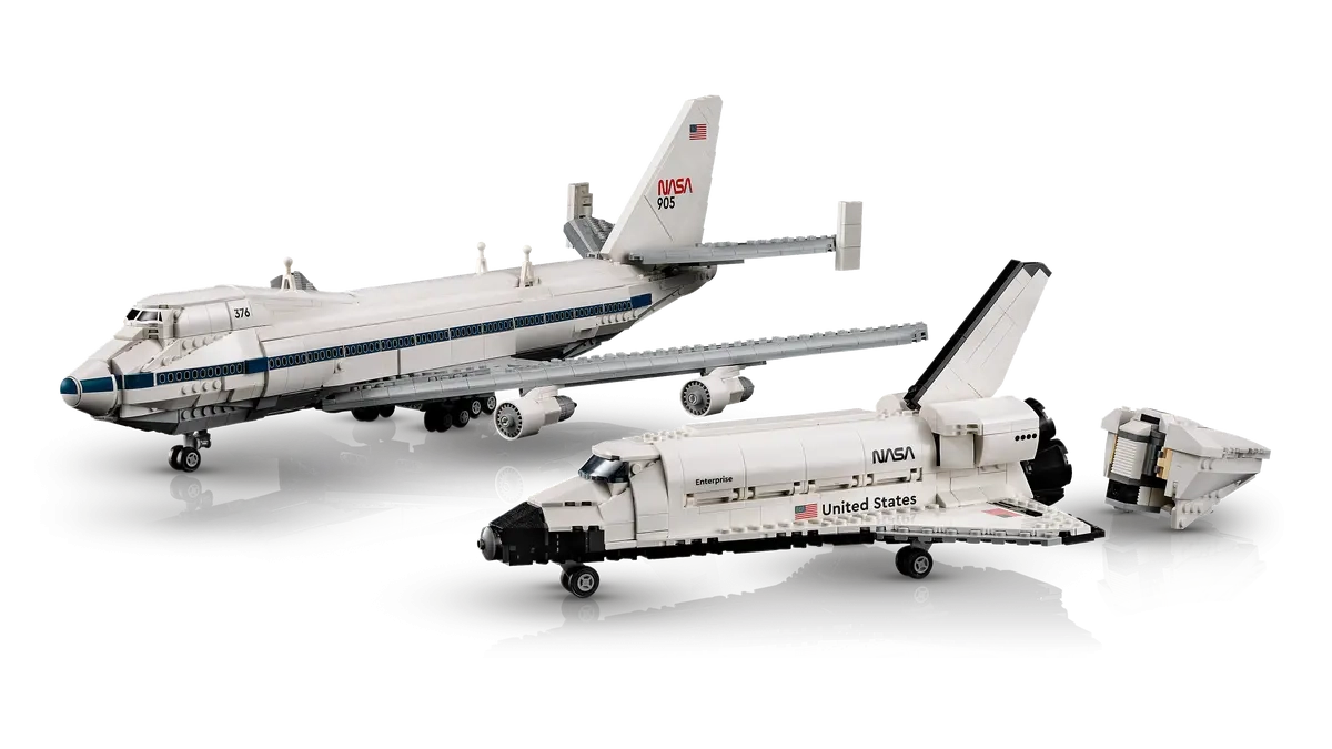 (2417-tlg. Set) Icons Klemmbausteine Raumfahrt Spielzeug Flugzeug Modell Bausatz (10360) - Spaceshuttle-Transport-Jumbo