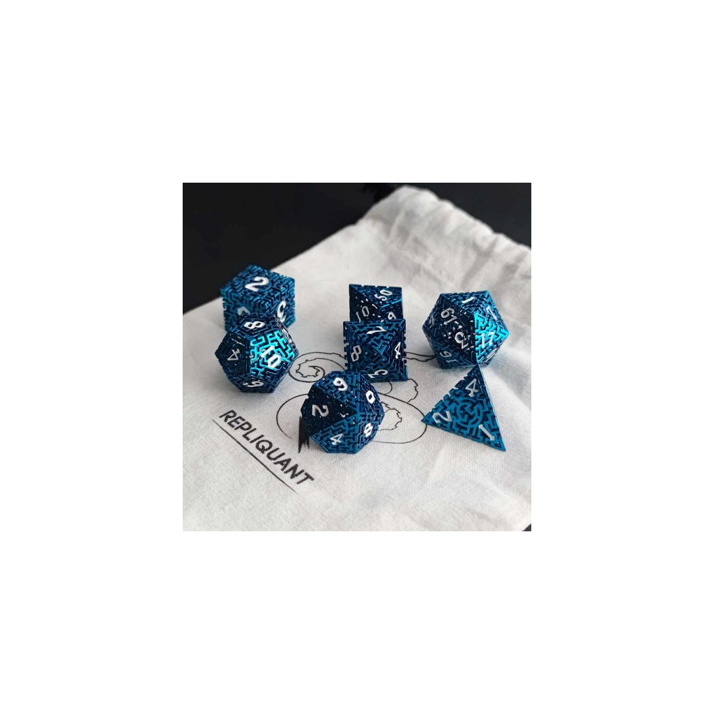 Set de 7 Dés JDR Répliquant : Dédale