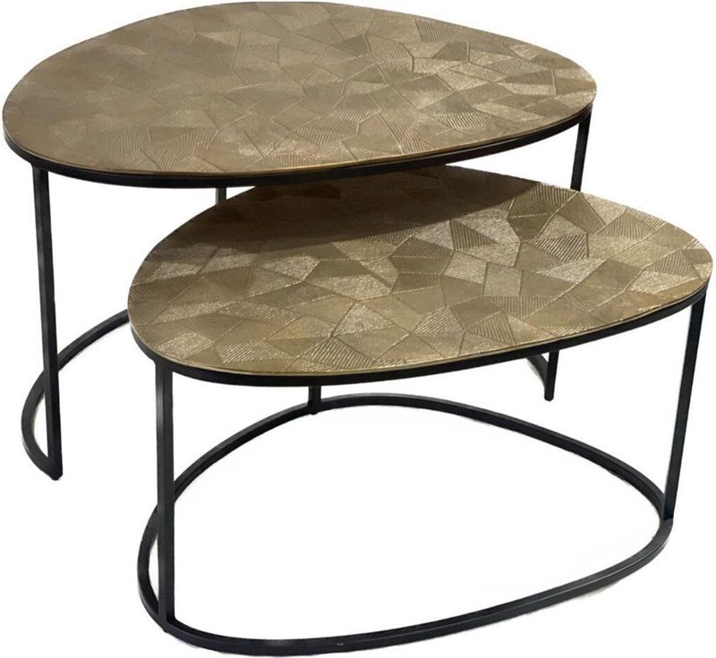 StarFurn - Filou - Salontafel Set van 2 - Goudkleur - Metaal