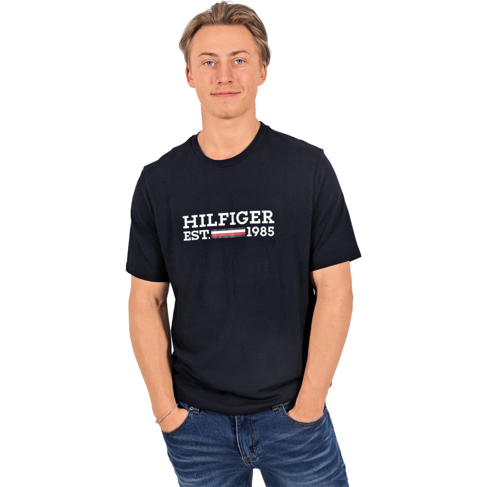 Tommy Hilfiger Herren-T-Shirt Pique Logo