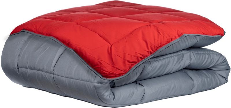 Zelesta - Easybed - Antraciet & Rood - Microvezel - Wasbaar Dekbed
