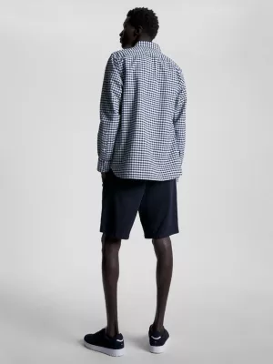 Camisa Oxford Clássica de Corte Regular com Estampa Vichy