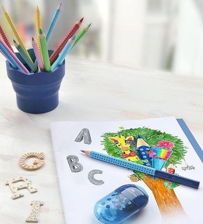 Faber-Castell Becher für Wasser/Pinsel - Click & Go - Blau
