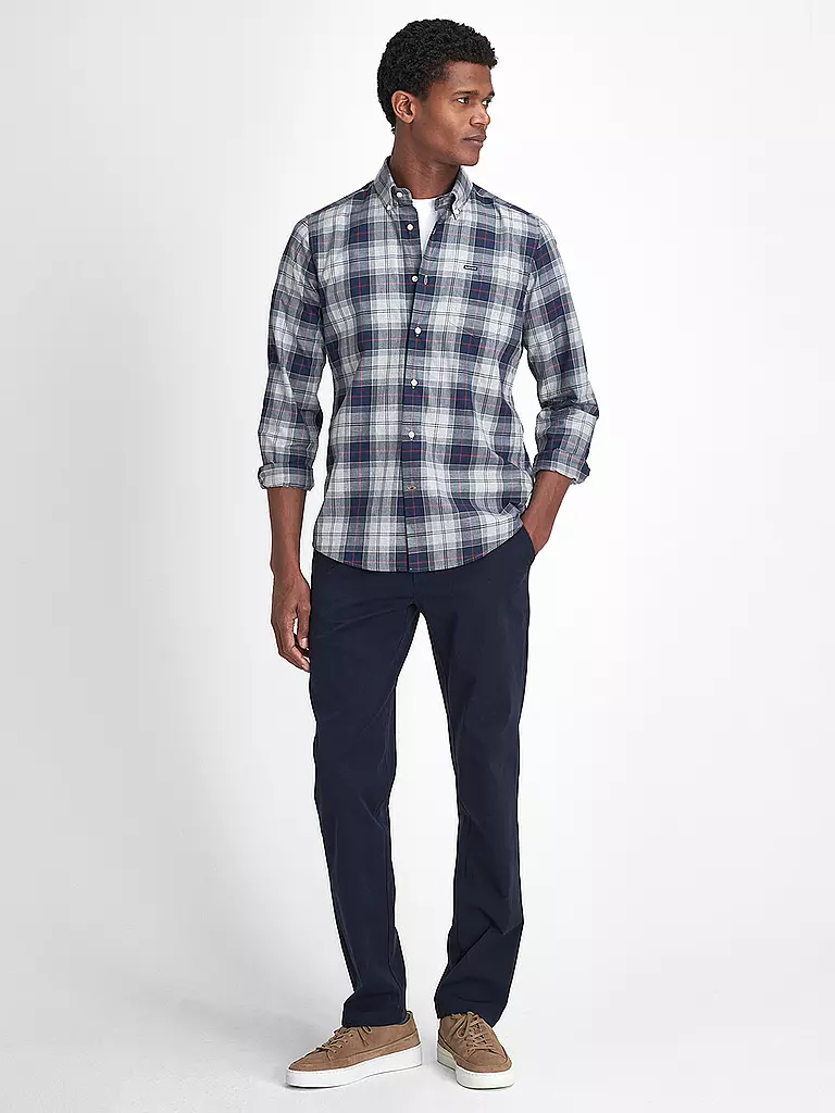 BARBOUR Hemd WETHEREM grau
