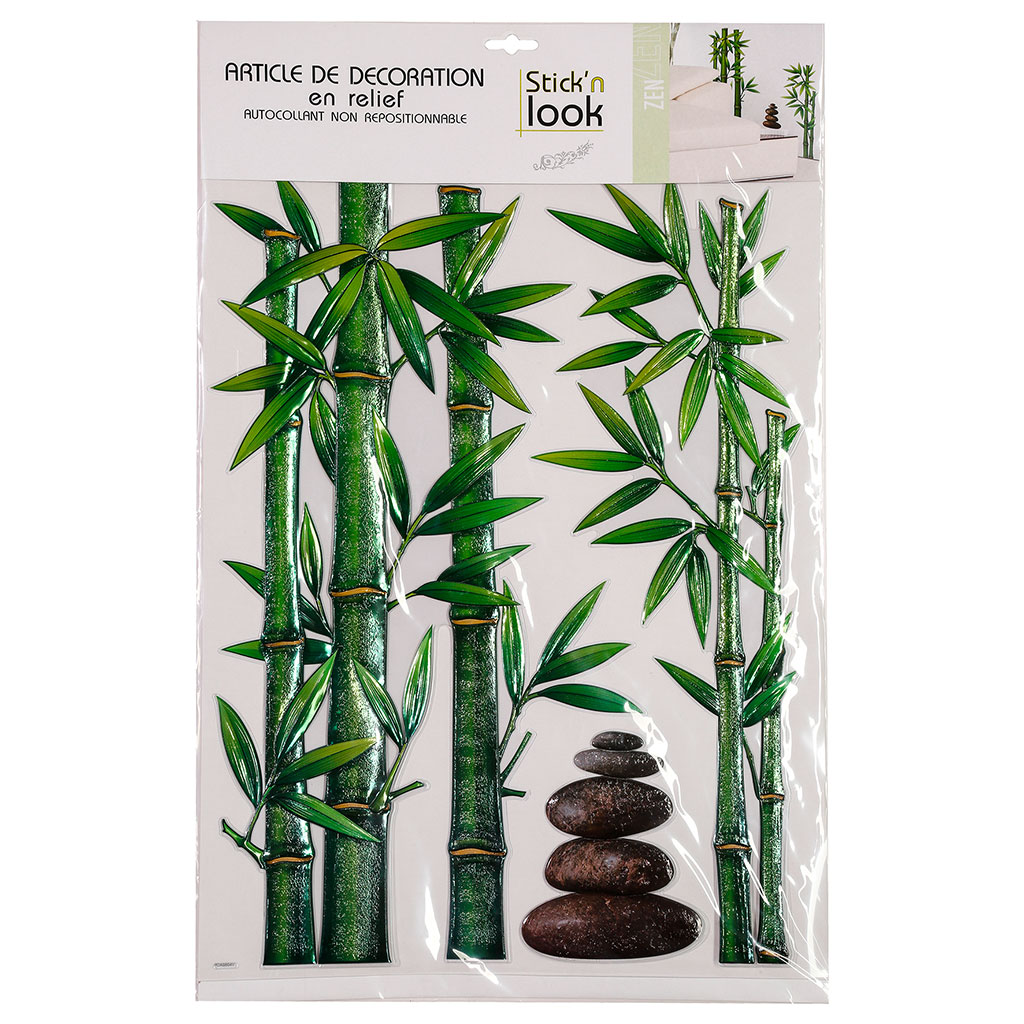 Sticker mural bambou 38x50cm