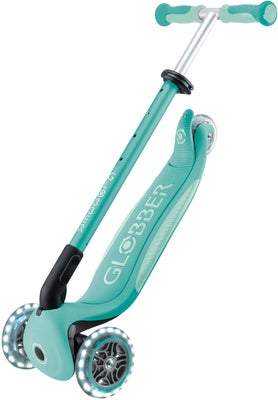 Globber Go-Up Deluxe Lights 3-hjuls Sparkesykkel, Dark Mint