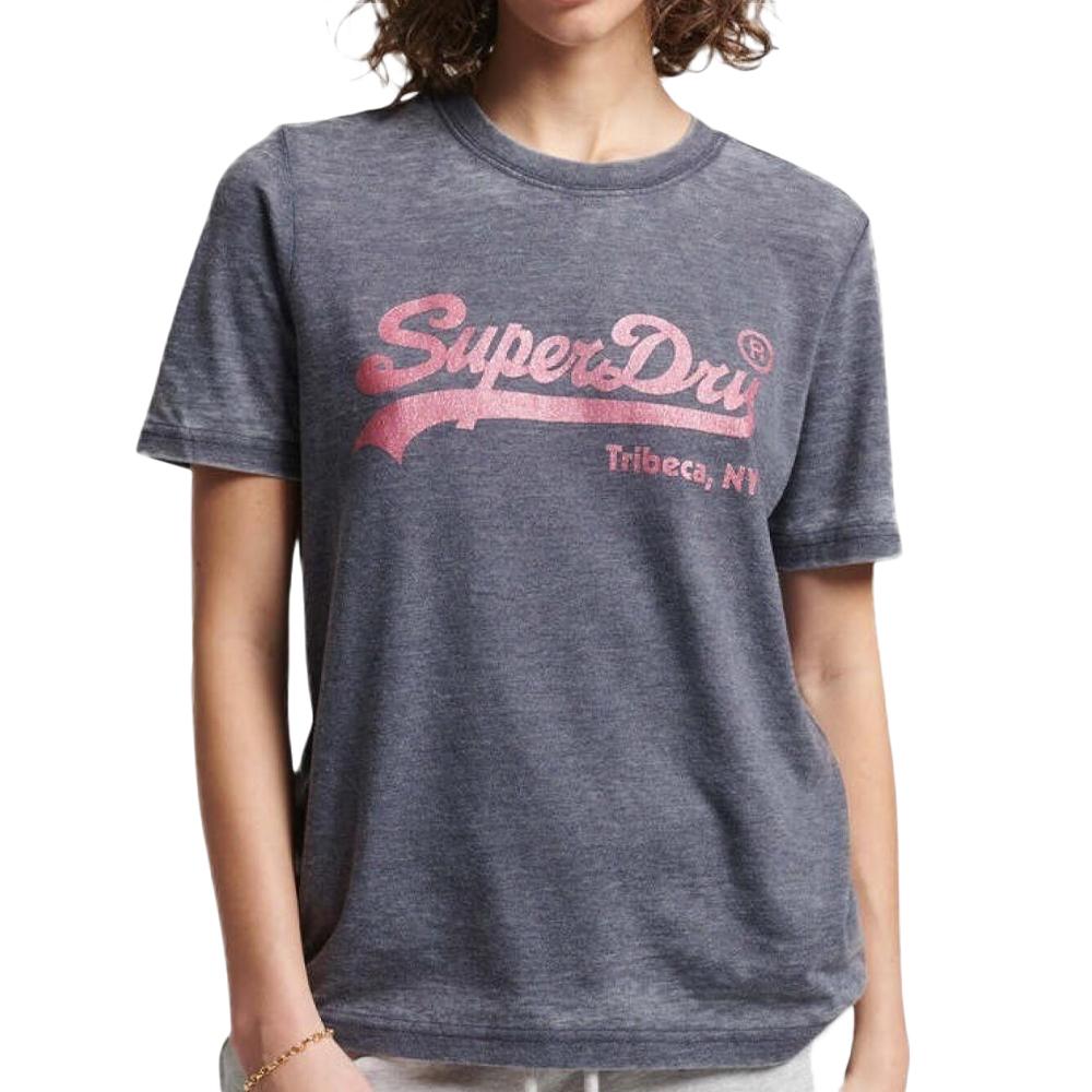 Superdry T-shirt Marine Femme Superdry Embellished